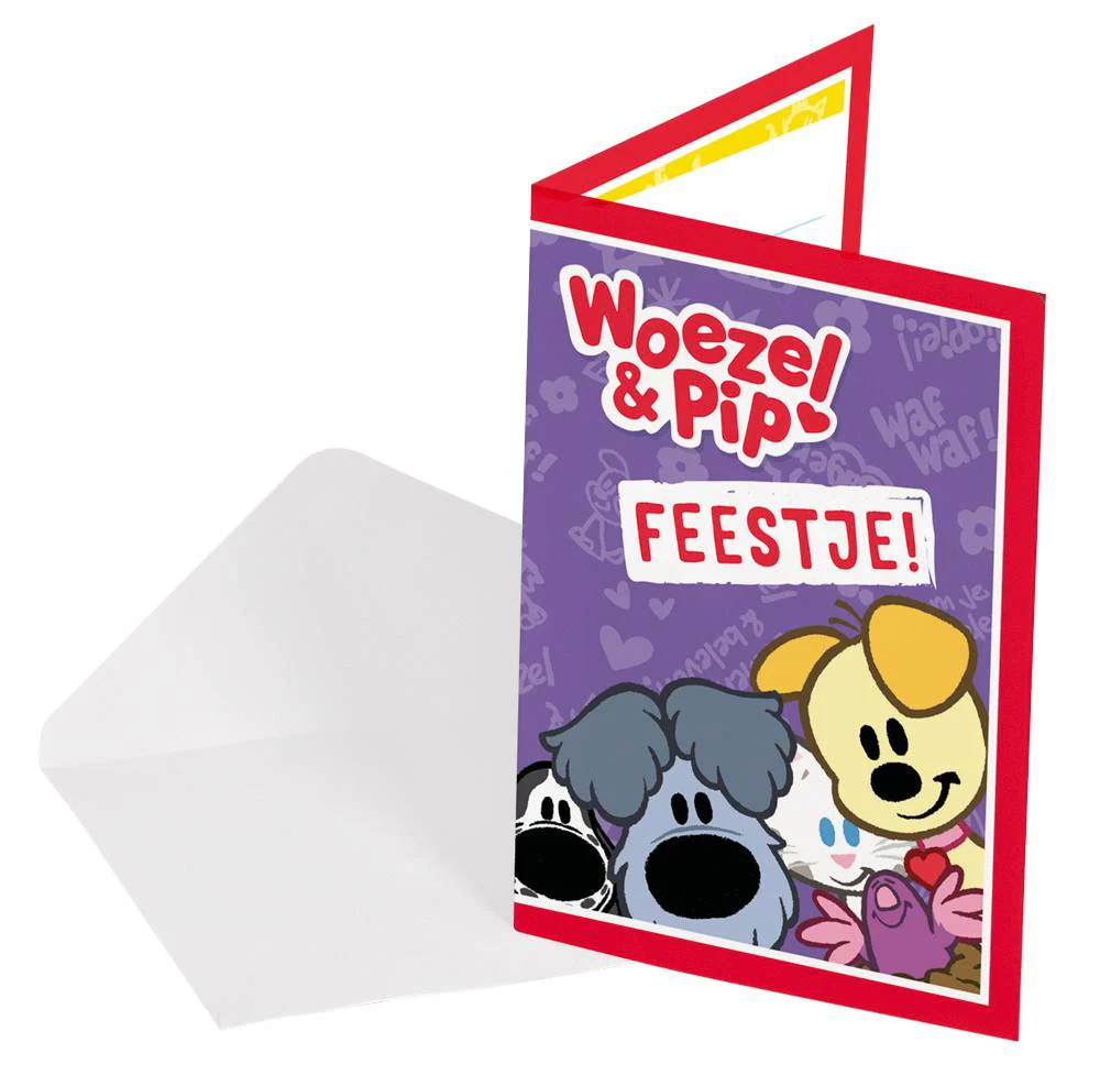 Woezel en Pip Uitnodigingen 8st