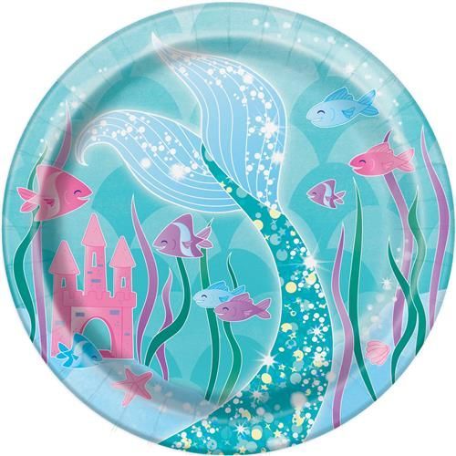 Zeemeermin Bordjes 17cm 8st