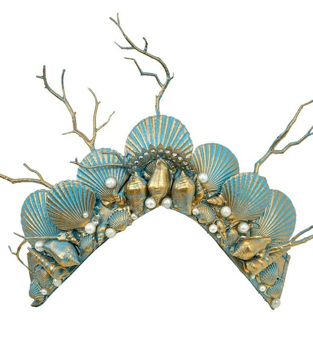 Zeemeermin Haarband Blauw Goud - Image 3
