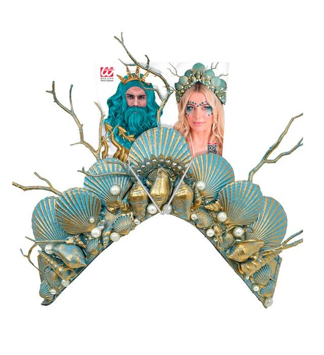 Zeemeermin Haarband Blauw Goud - Image 5
