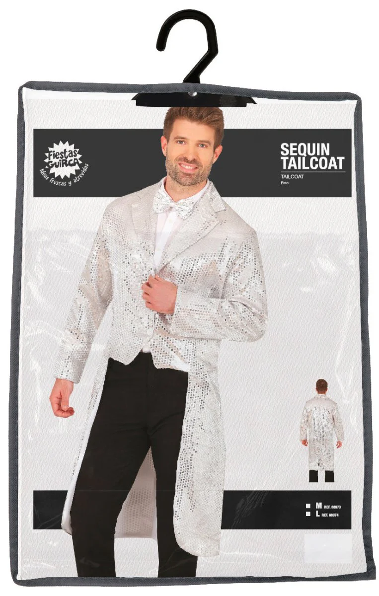 Zilveren Blazer Heren Pailletten - Image 5