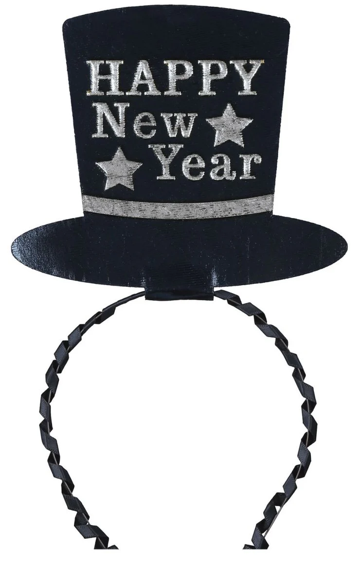 Zilveren Happy New Year Haarband - Image 3