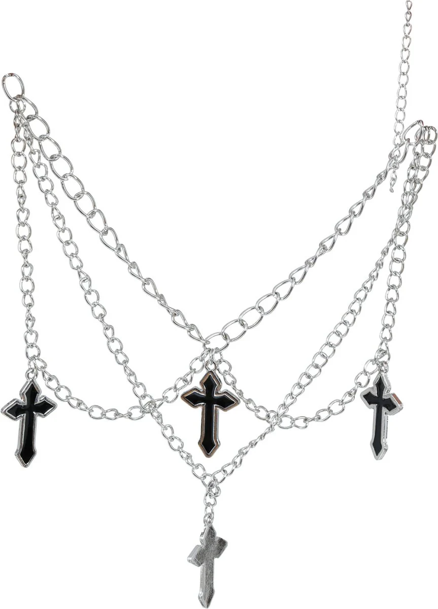 Zilveren Ketting Kruishangers 4 delig - Image 3