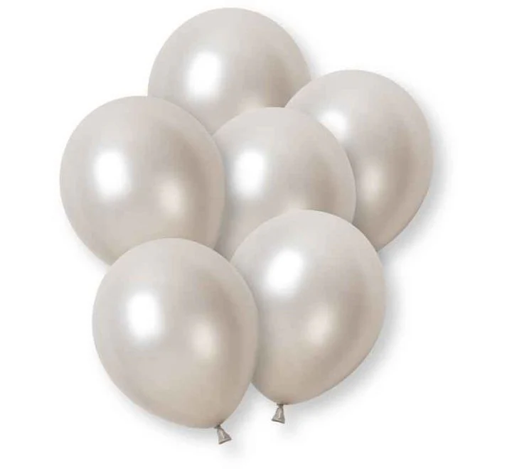 Zilveren Pearl Ballonnen 30cm 8st