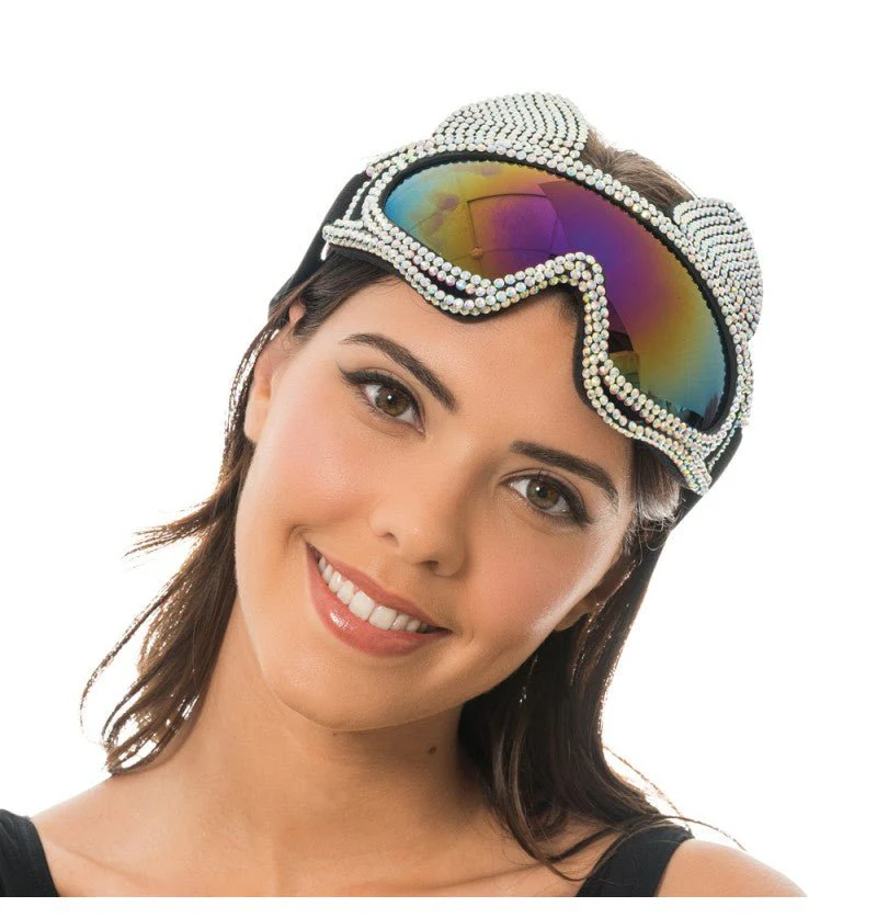 Zilveren Skibril Goggles 18x13cm