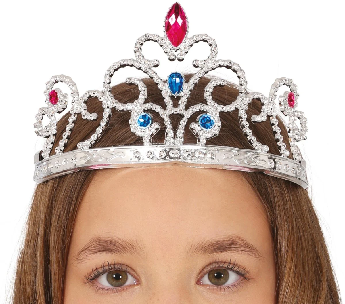 Zilveren Tiara Kind Met Edelstenen