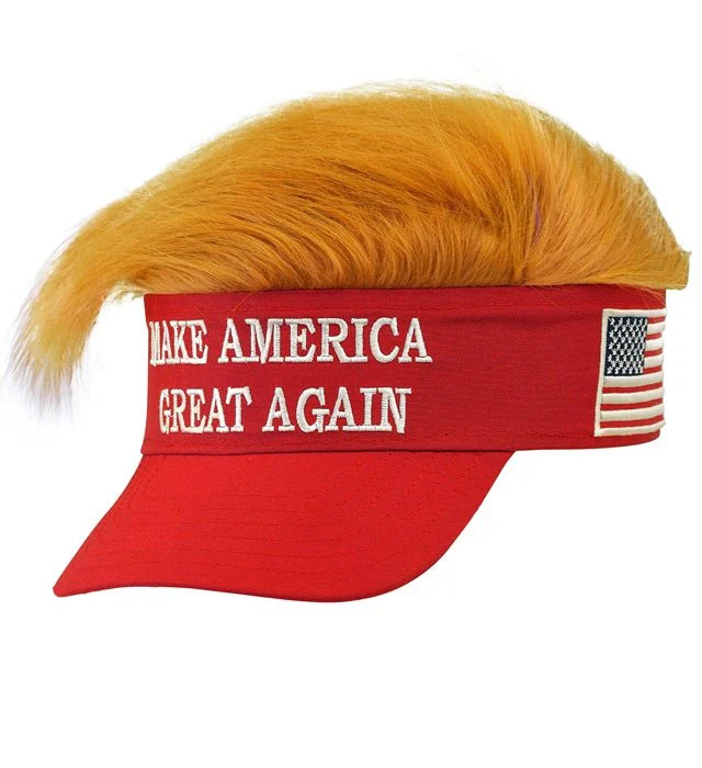 ZONNEKLEP MET PLUCHE HAAR "MAKE AMERICA GREAT AGAIN" - Image 3