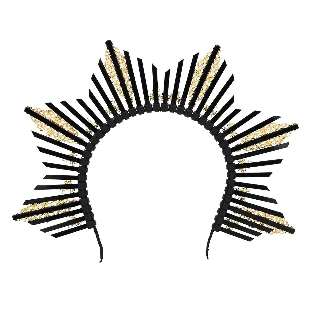 Zwart Gouden Haarband Diamant - Image 3