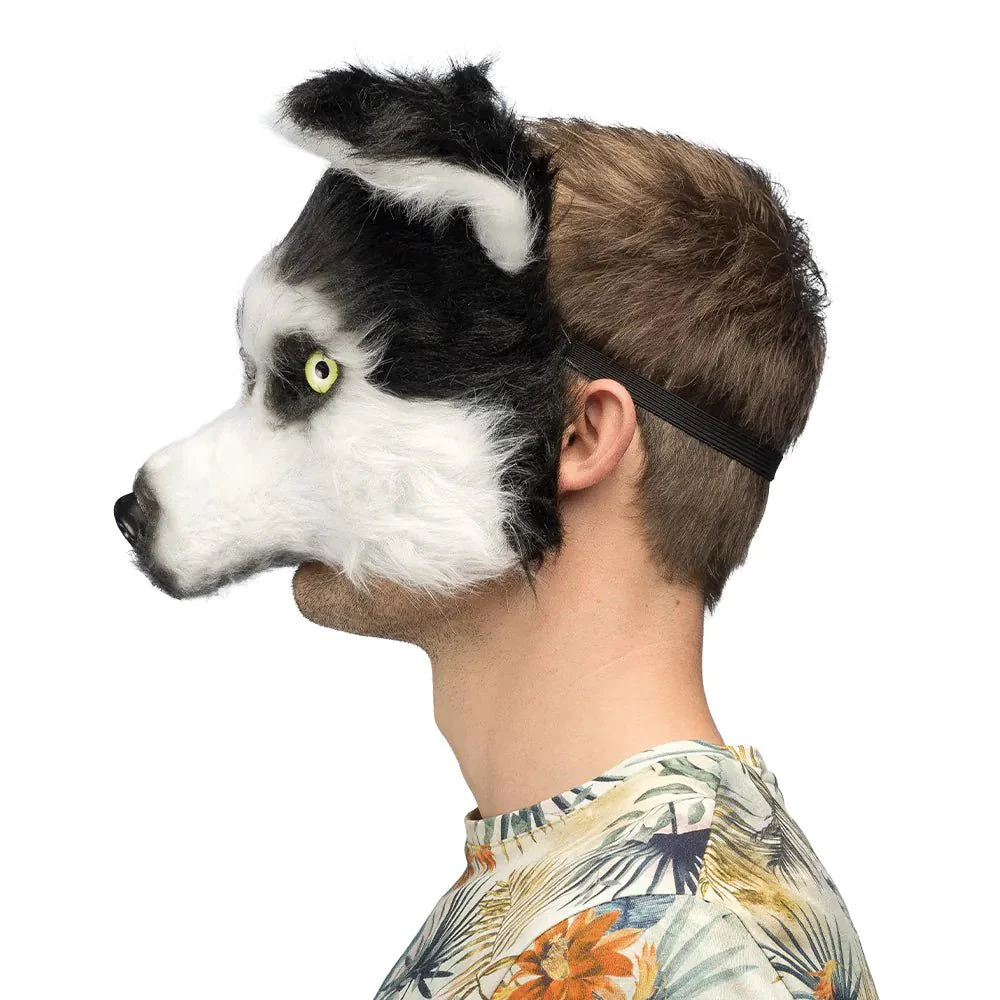 Zwart Witte Masker Husky Pluche - Image 3