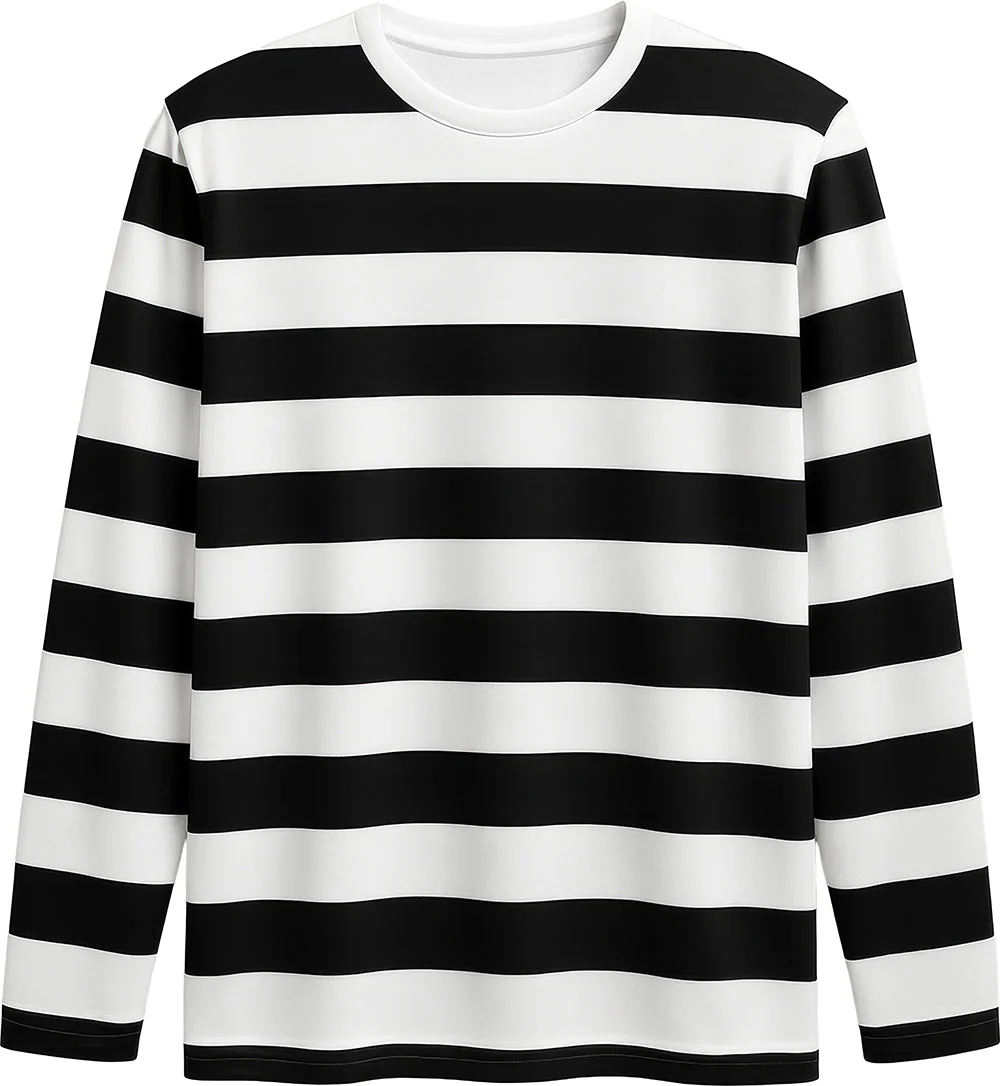 Zwart Witte Shirt Dames Gestreept - Image 2