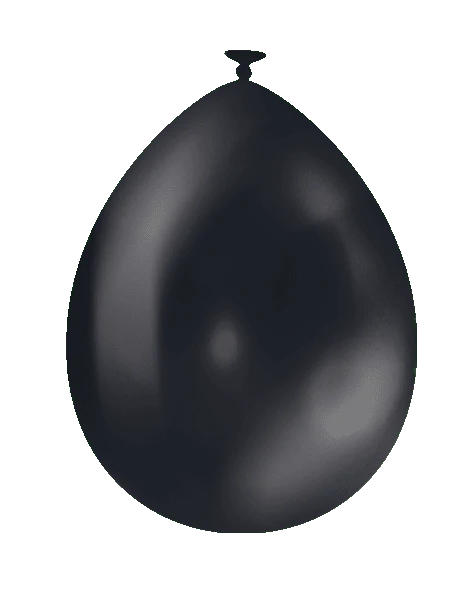 Zwarte Ballonnen Metallic 30cm 25st