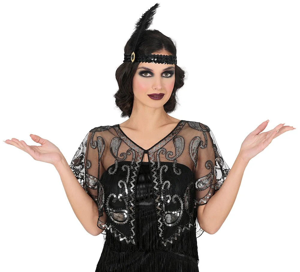 Zwarte Blouse Dames Transparant Met Pailletten