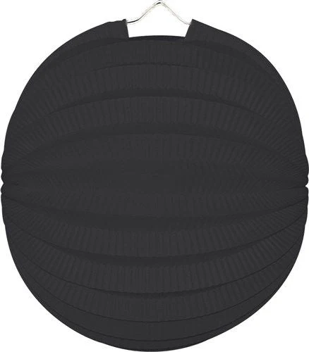 Zwarte Lampion Rond 23cm