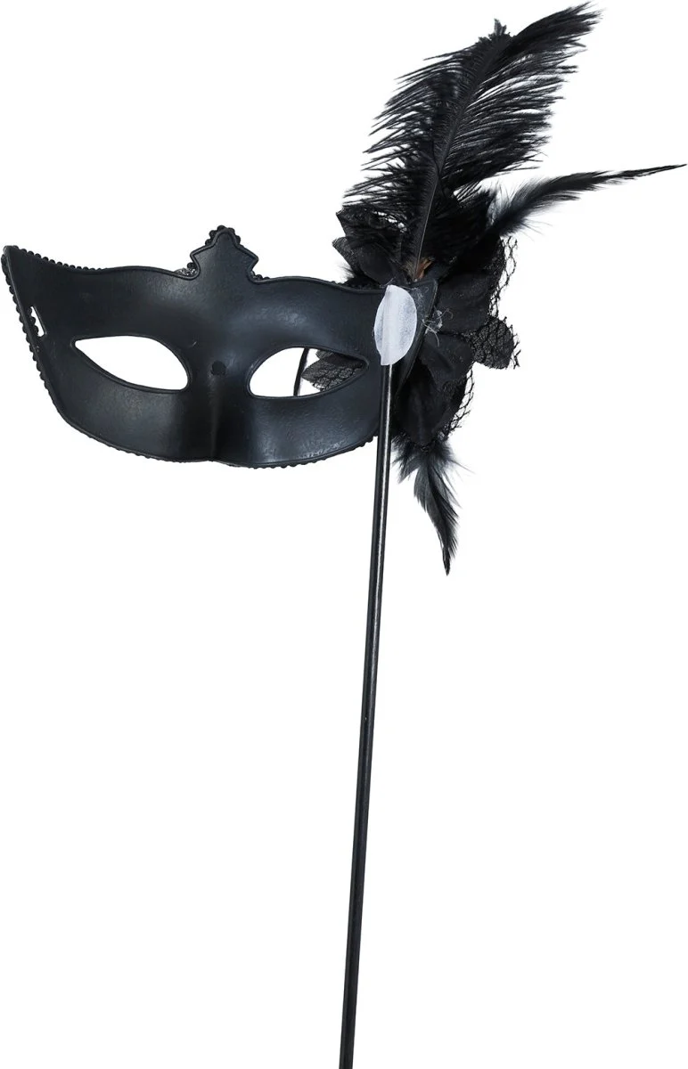 Zwarte Oogmasker Met Houder - Image 2