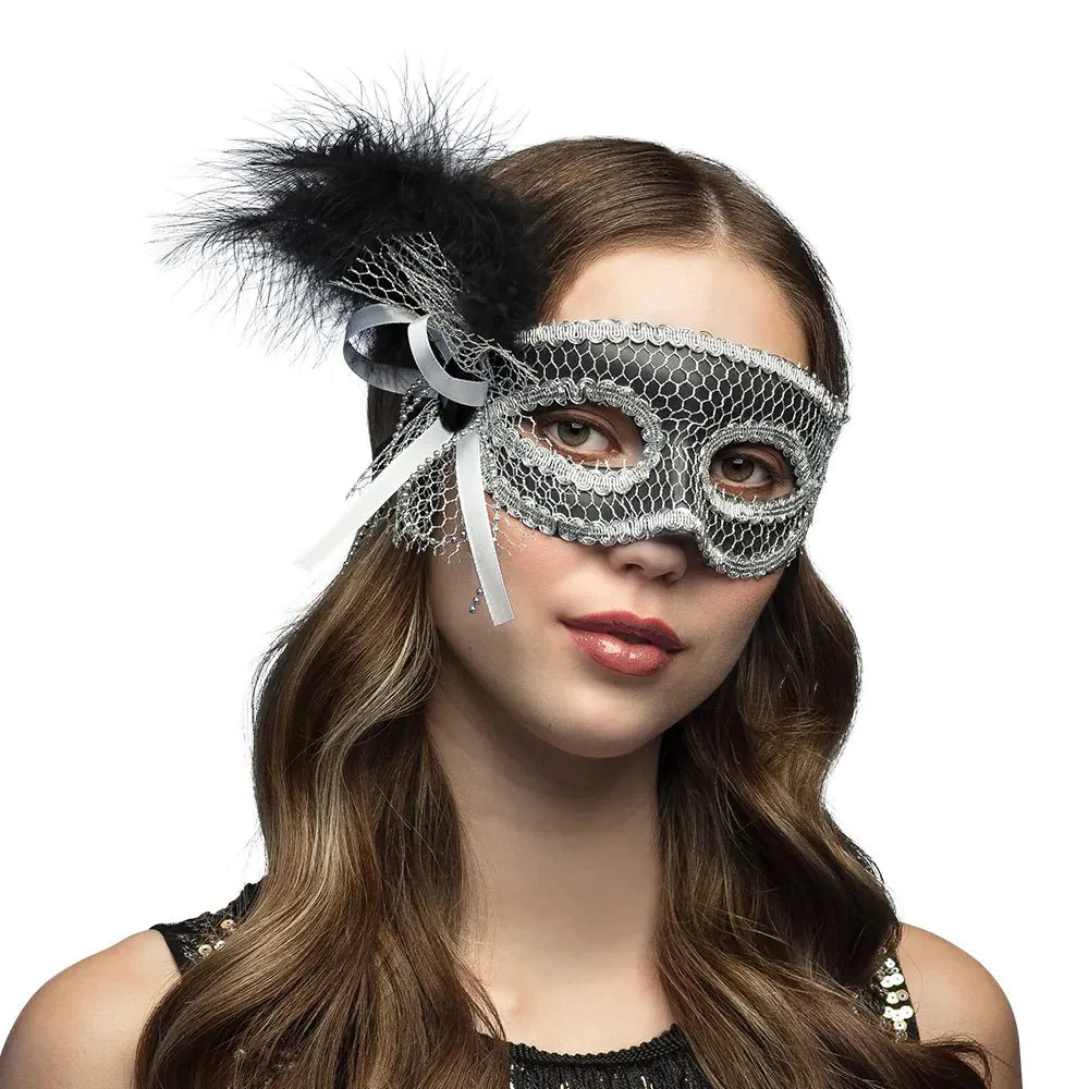 Zwarte Oogmasker Venice Flapper