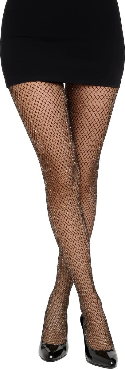 Zwarte Panty Visnet Glitters - Image 2