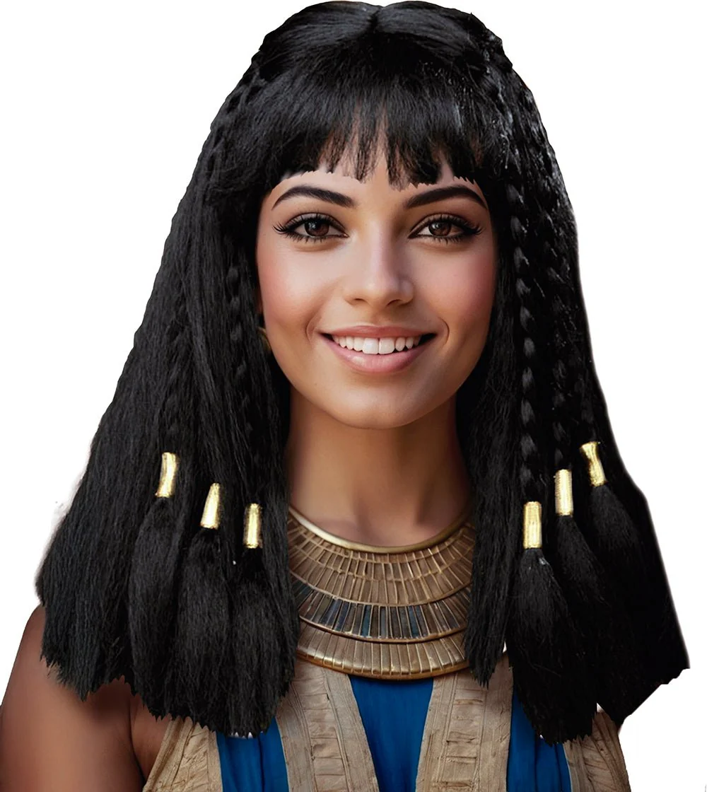 Zwarte Pruik Egyptisch