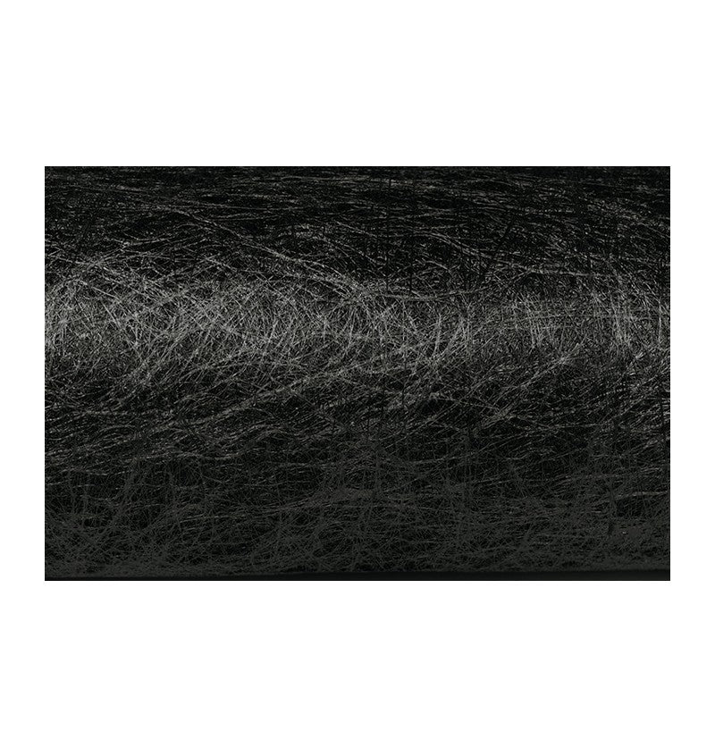 Zwarte Tafelloper Glans 10M 30cm